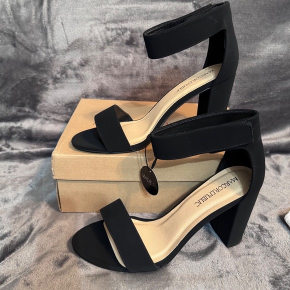 Marco Republic Shoes - Marco Republic Womens Size 10 Wide Edmonton Chunky Block Heel Ankle Strap Heels